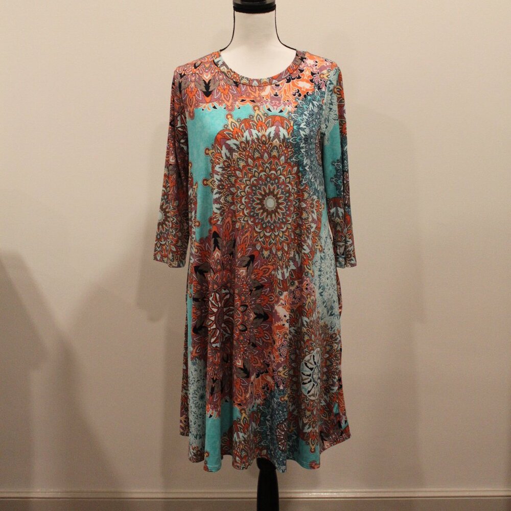 Janette Plus USA Geometric Dress Size Medium